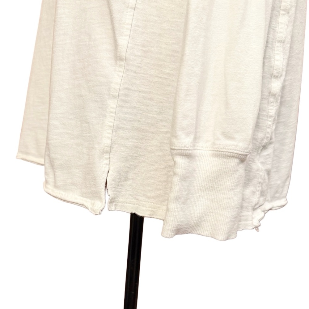 Aerie Off White Long Sleeve Oversized Bow Graphic Boyfriend T Shirt Size Small - Picture 7 of 8